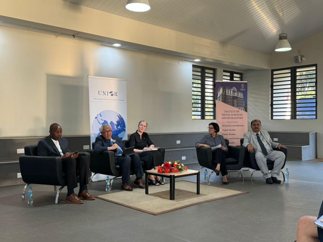 Panelists discussion at Curtin University Mauritius