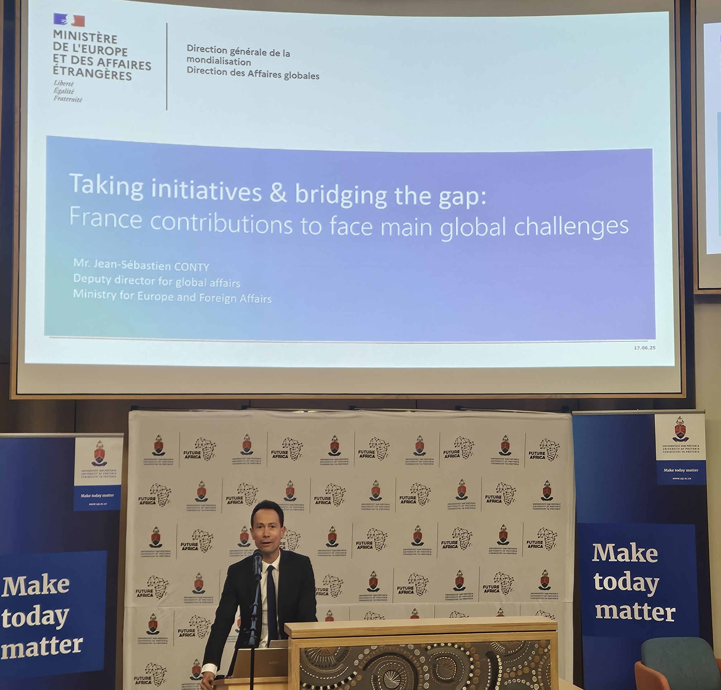 Future Africa hosts French Deputy Director for Global Affairs for guest lecture on shared global challenges